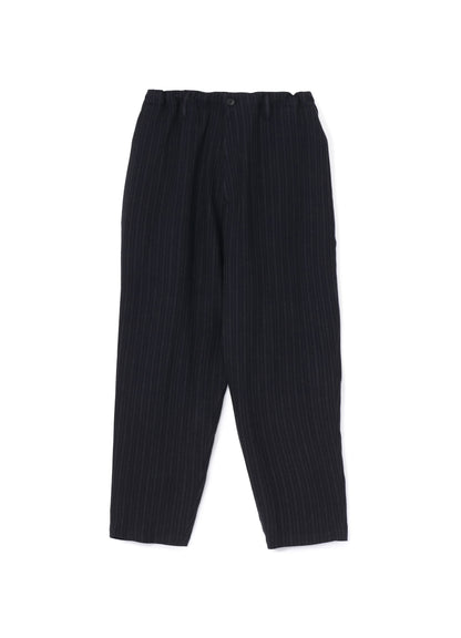 RAYON STRIPE PANTS WITH SIDE TUCK