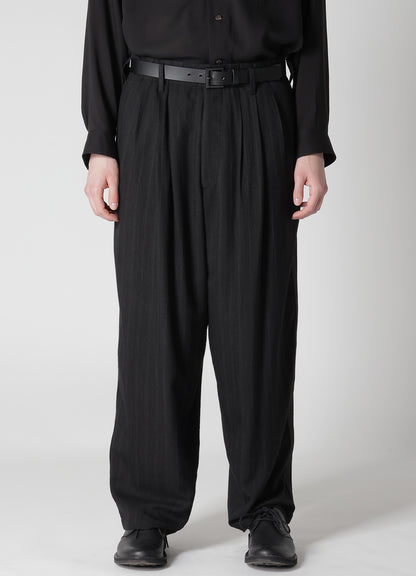 RAYON STRIPE PANTS WITH SIDE TAPE