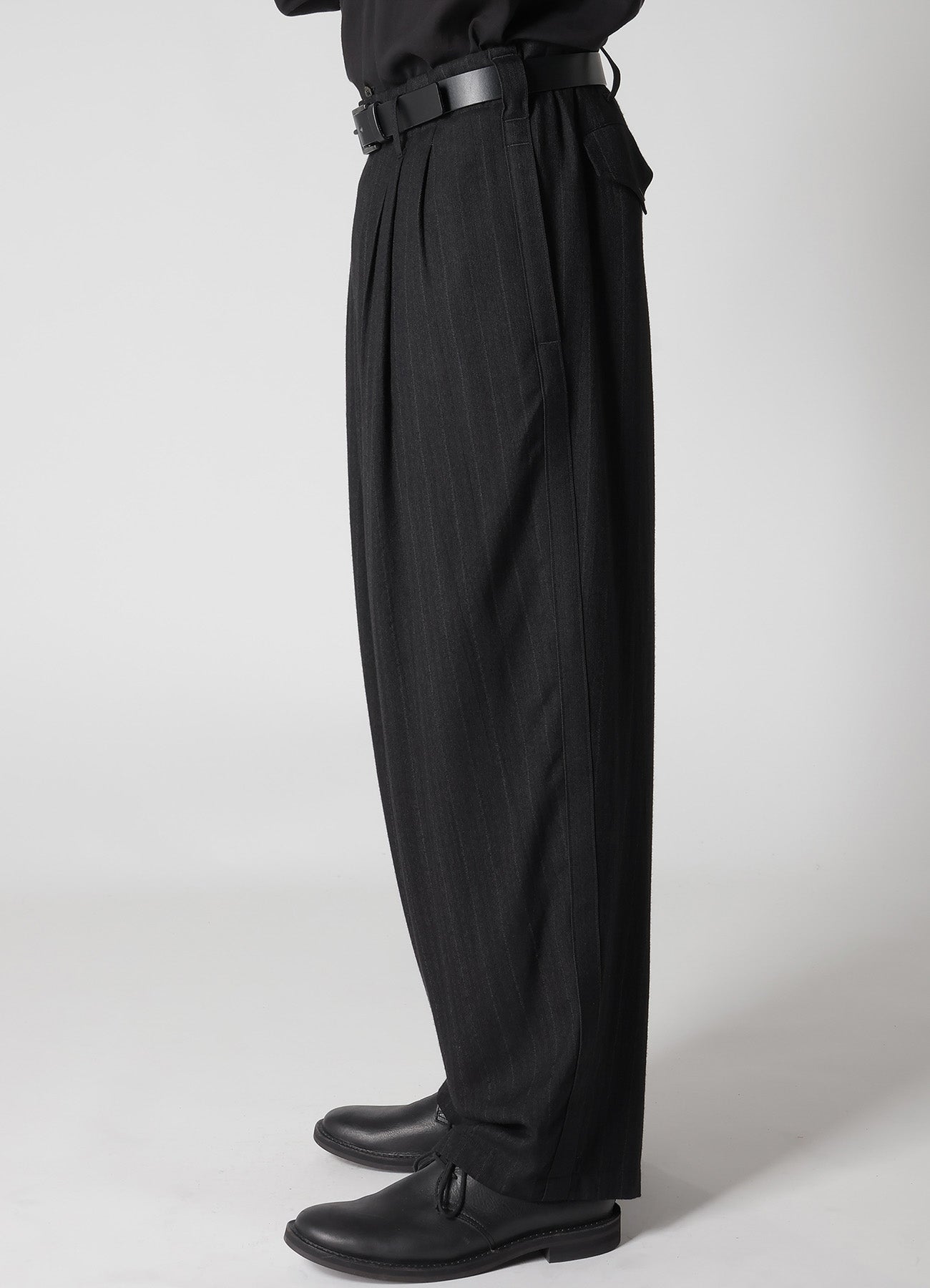 RAYON STRIPE PANTS WITH SIDE TAPE