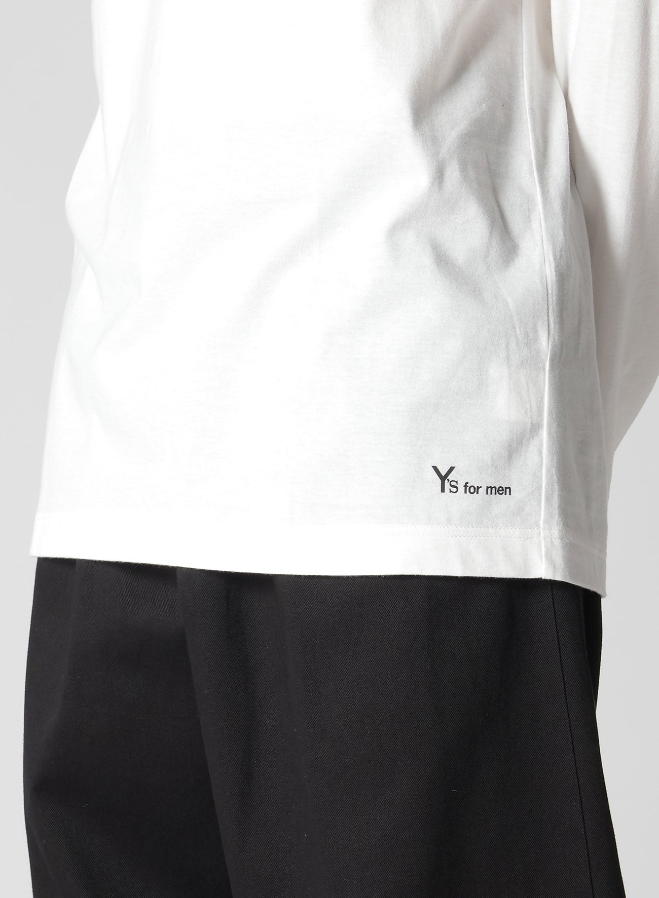 Y's for men LOGO PRINT LONG SLEEVE T-SHIRTS