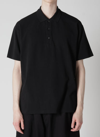 SEED STITCH POLO WITH LOGO EMBROIDERY