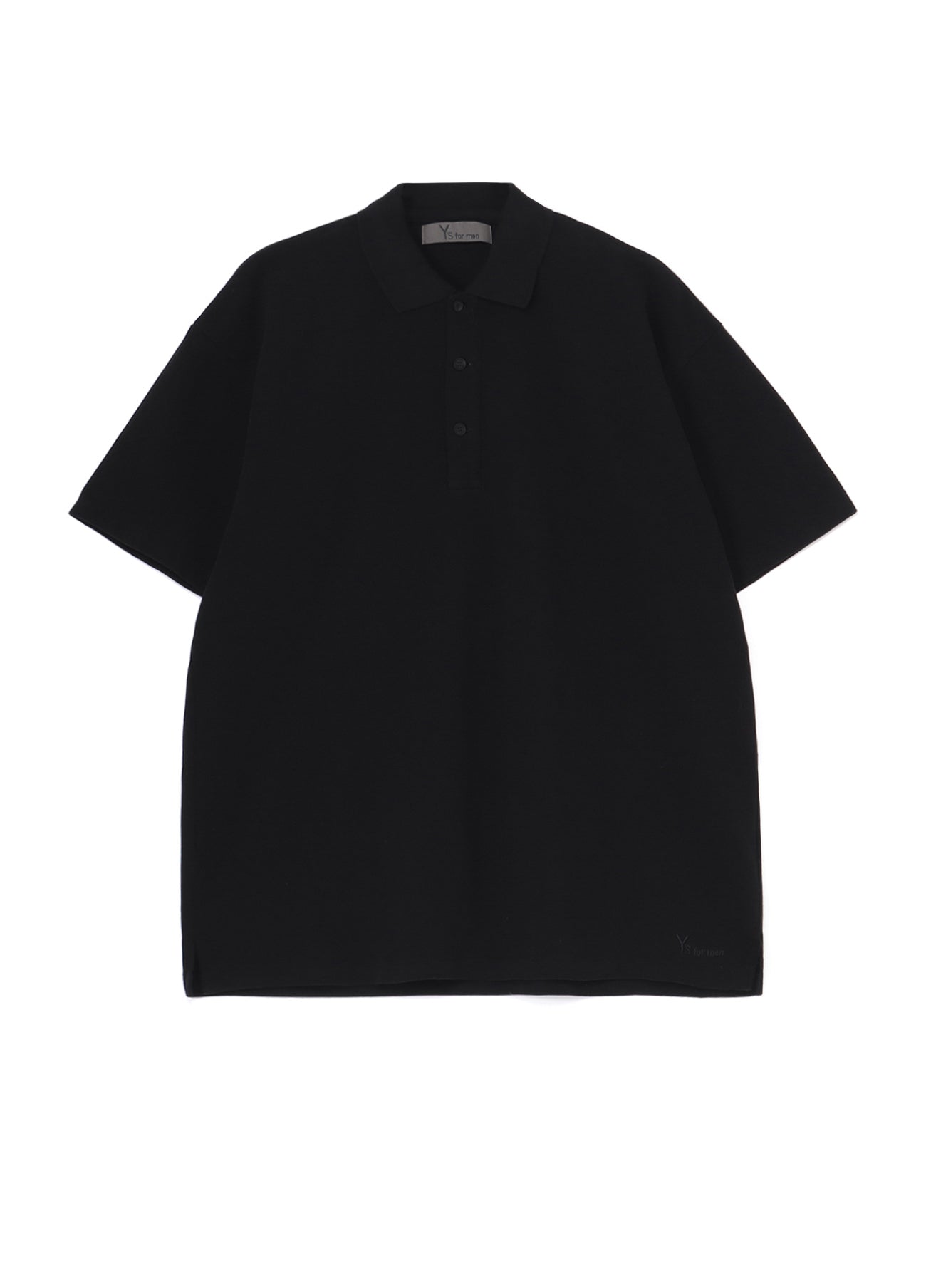 SEED STITCH POLO WITH LOGO EMBROIDERY