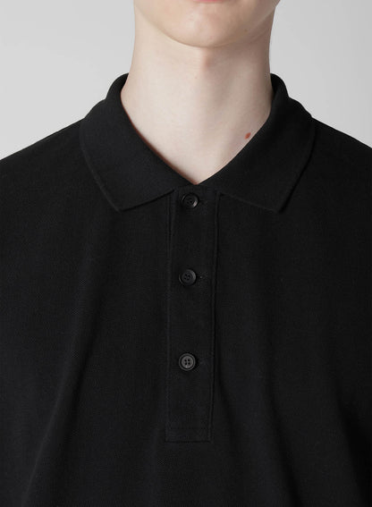 SEED STITCH POLO WITH LOGO EMBROIDERY