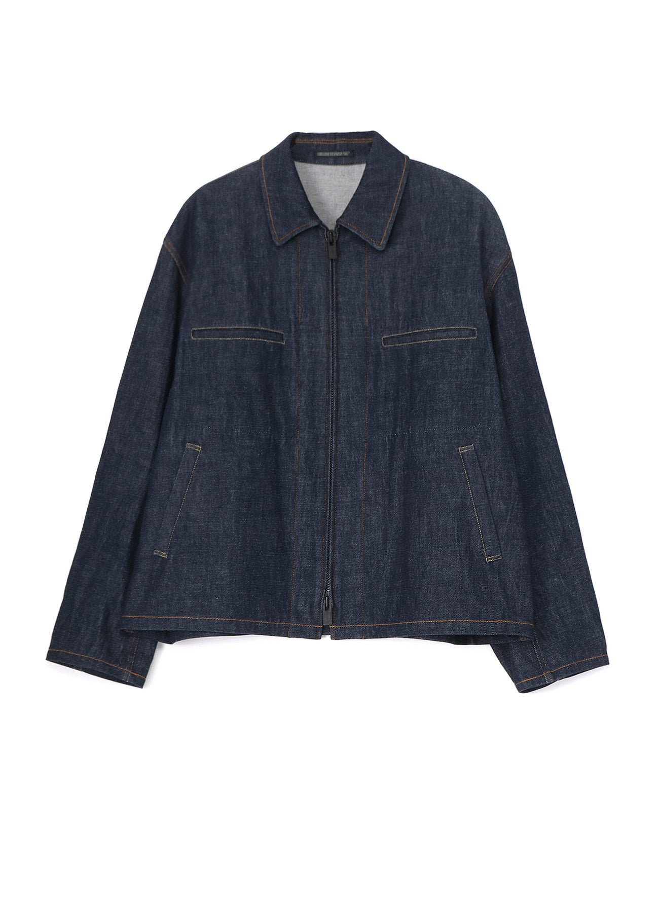 12oz DENIM BLOUSON WITH COLOR COMBI STITCH