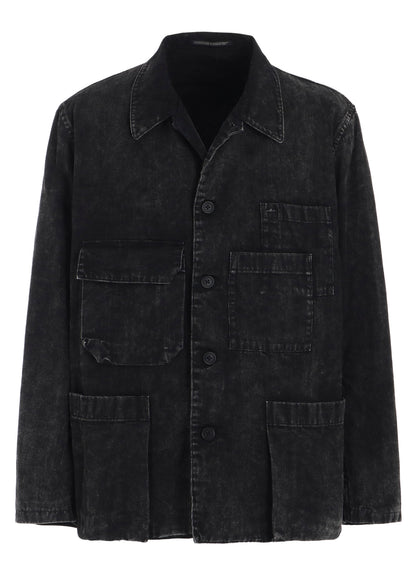 BLEACHING DENIM BLOUSON WITH 5-POCKETS