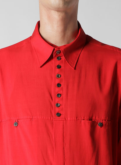 RAYON LAWN BUTTON SHIRT WITH SPARE COLLAR