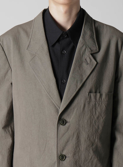 COTTON POPLIN JACKET WITH FRONT EDGE STITCH