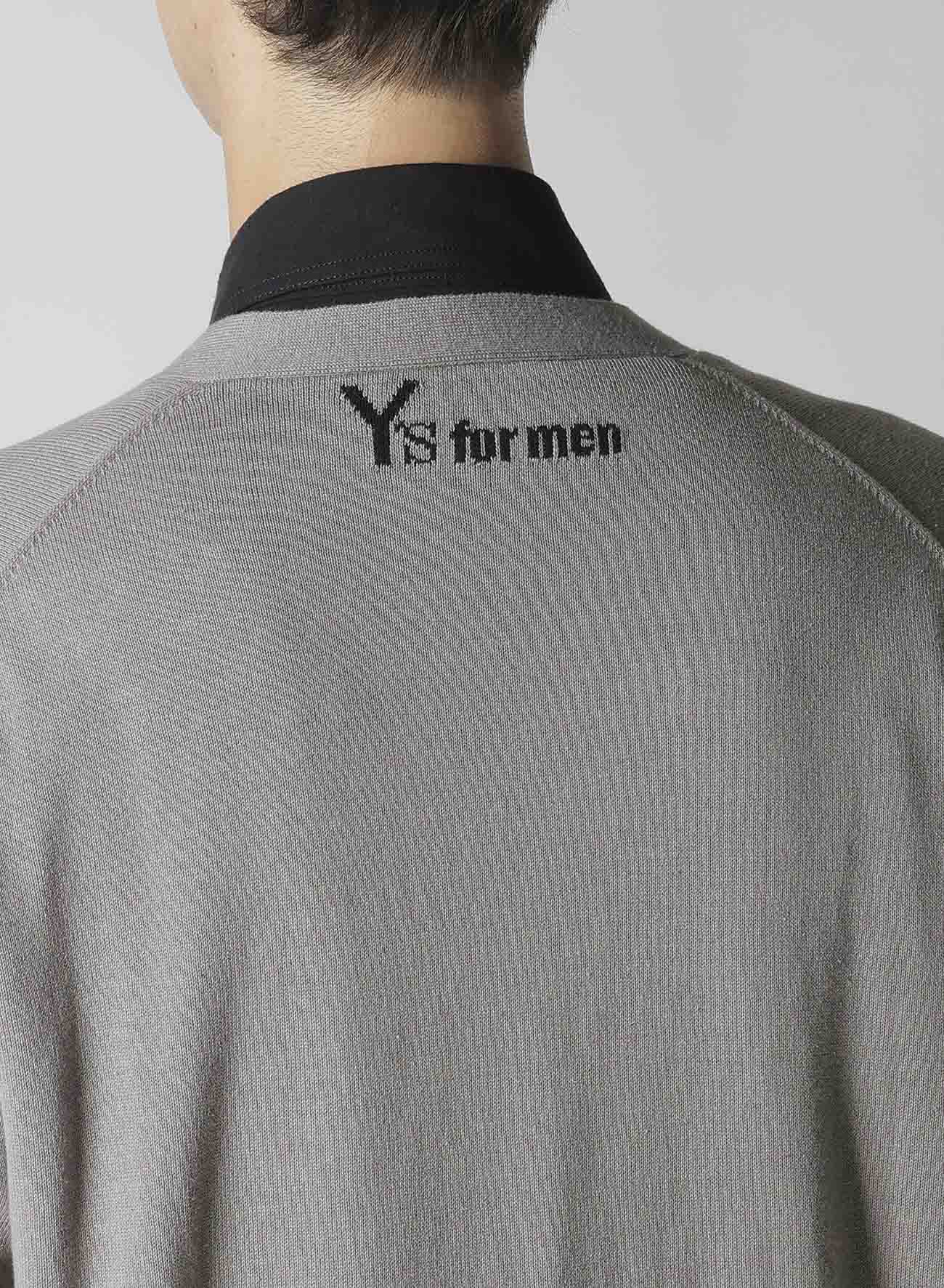 Y's for men INTERSIA LOGO CARDIGAN