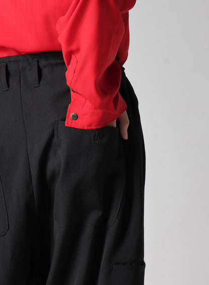 【12/6 10:00(JST) Release】WOOL GABARDINE RIGHT AND LEFT LEG POCKETS PANTS