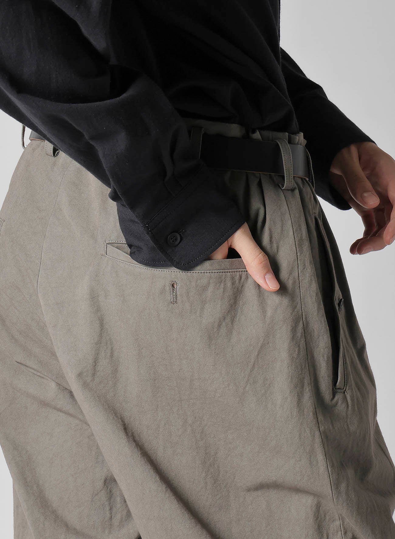 【1/11 10:00(JST) Release】COTTON POPLIN PANTS WITH WAIST GATHERED