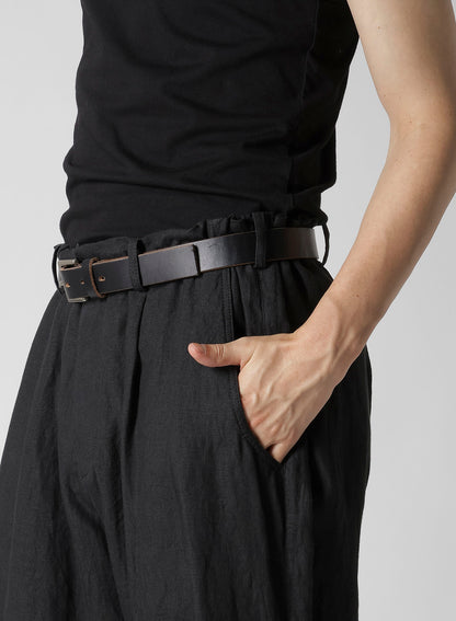 Y's for men x 120% LINO LINEN BACK SIDE ZIPPER PANTS