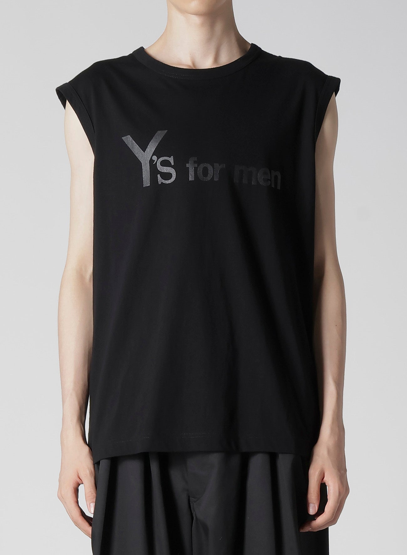 【12/6 10:00(JST) Release】Y's for men LOGO PRINT SLEEVELESS T-SHIRTS