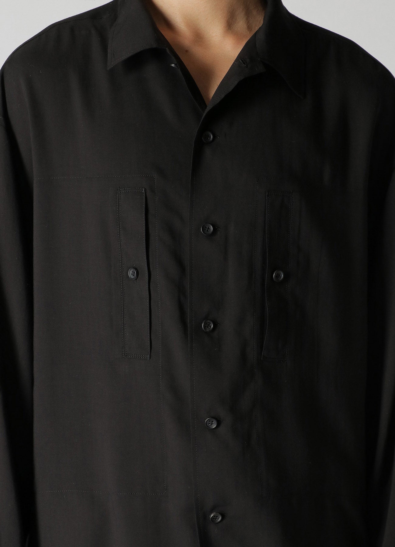 CELLULOSE LAWN SHIRT WITH POCKETS