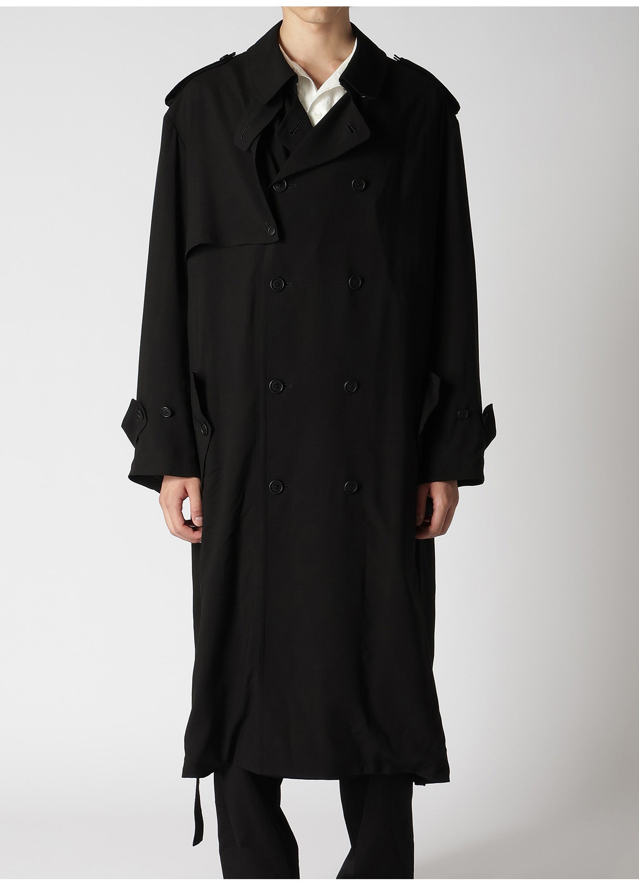 RAYON CAMBRIC TRENCH COAT