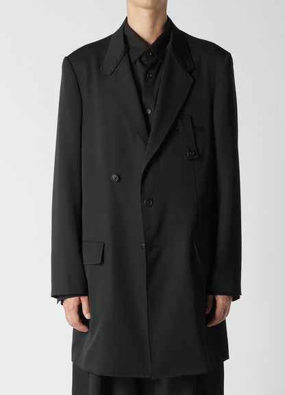 WOOL GABARDINE JACKET WITH HAND STITCH