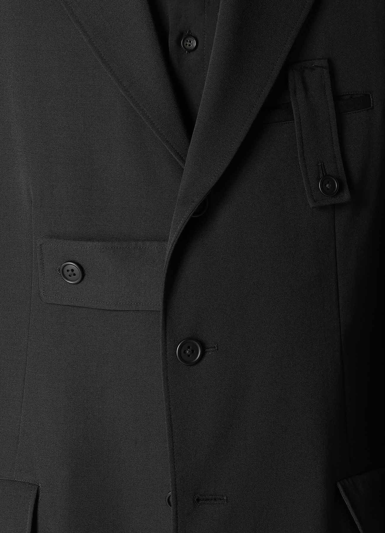 WOOL GABARDINE JACKET WITH HAND STITCH