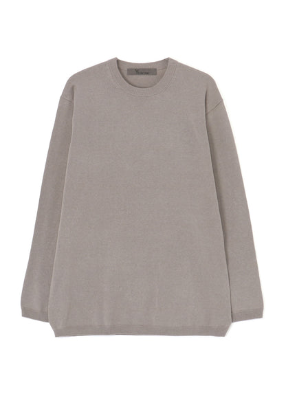 12G PLAIN STITCH ROUND-NECK LONG-SLEEVED KNIT