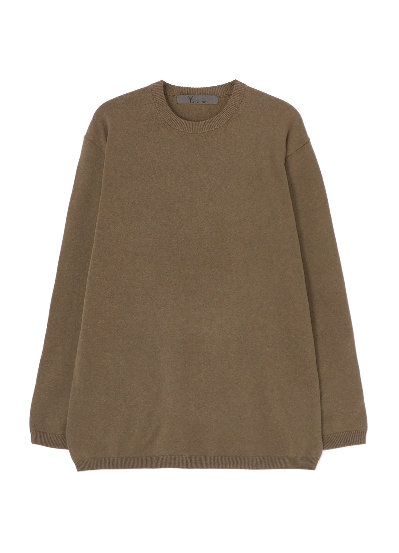 12G PLAIN STITCH ROUND-NECK LONG-SLEEVED KNIT