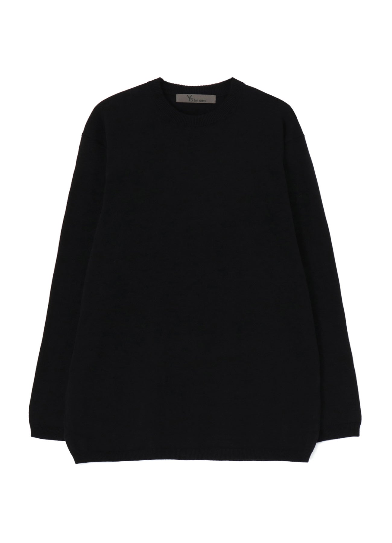 12G PLAIN STITCH ROUND-NECK LONG-SLEEVED KNIT