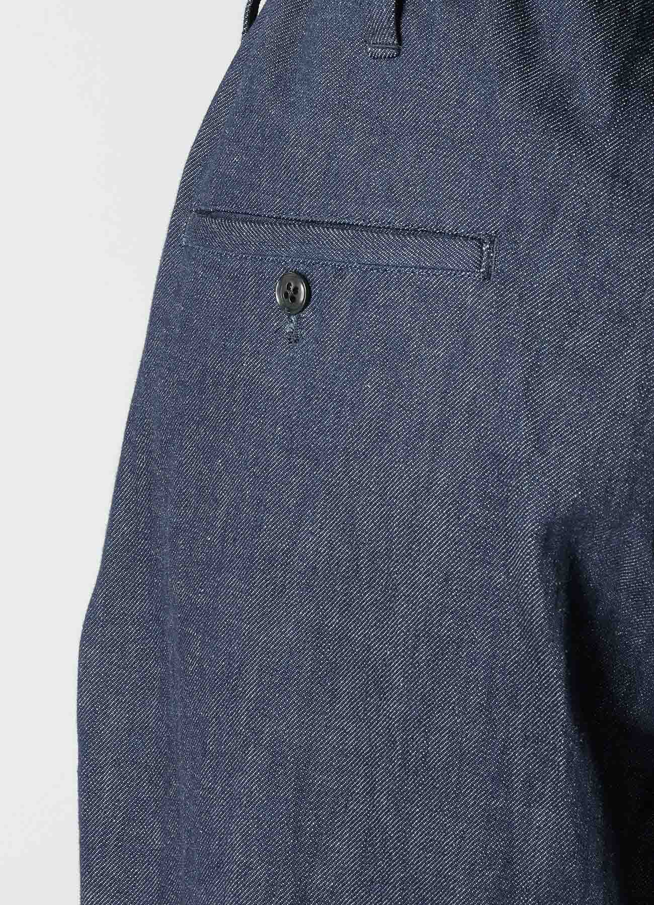 11oz UNEVEN THREAD DENIM SIDE SEAM TUCK PANTS