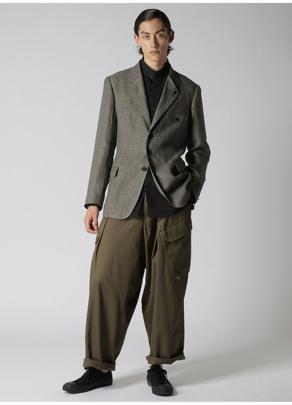 KHAKI KATSURAGI WORK PANTS WITH 12-TUCKS