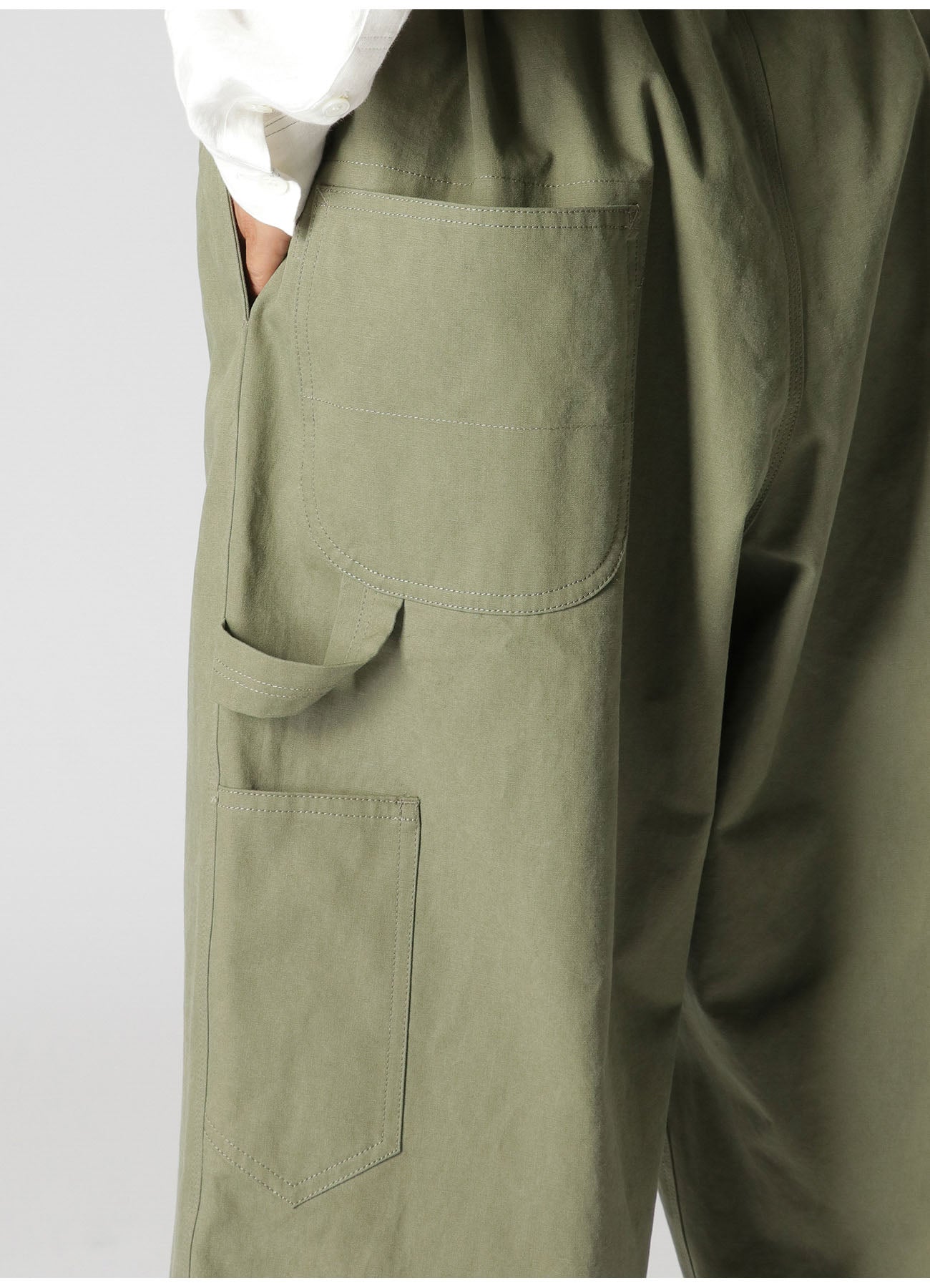 MILITARY POPLIN PAINTER PANTS WITH TRIPLE STITCH