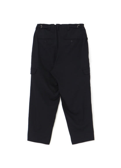 WOOL GABARDINE SUSPENDER PANTS