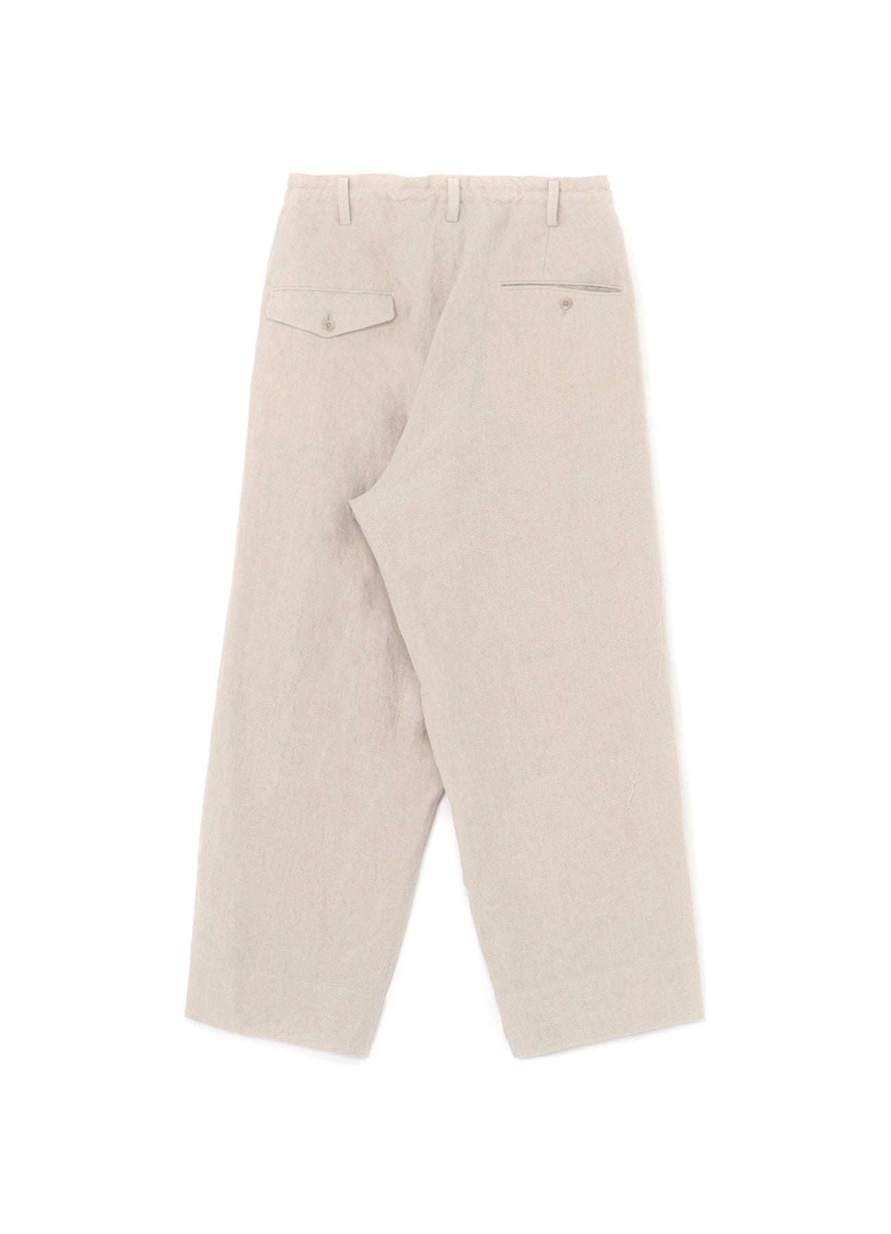 40 LINEN SIDE POINT TUCK PANTS