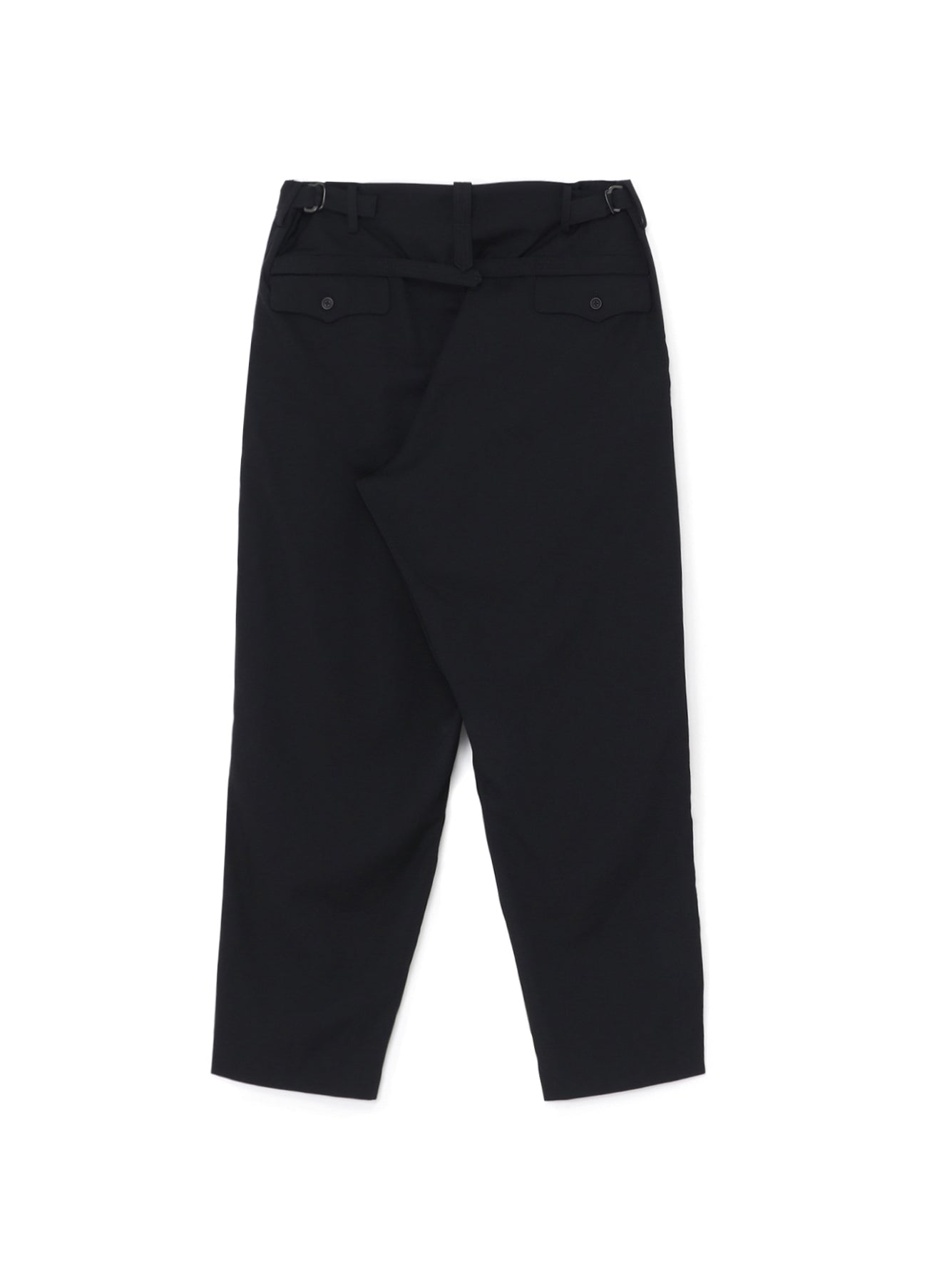 WOOL GABARDINE PANTS WITH DECORATIVE CLOTH