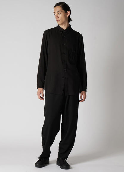 WOOL GABARDINE PANTS WITH DECORATIVE CLOTH