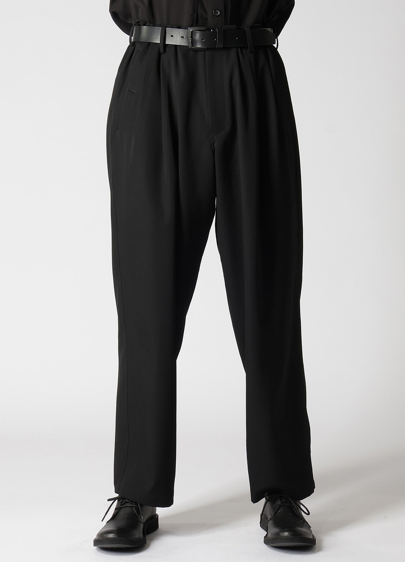 WOOL GABARDINE PANTS WITH TRIPLE STITCH IN SIDE