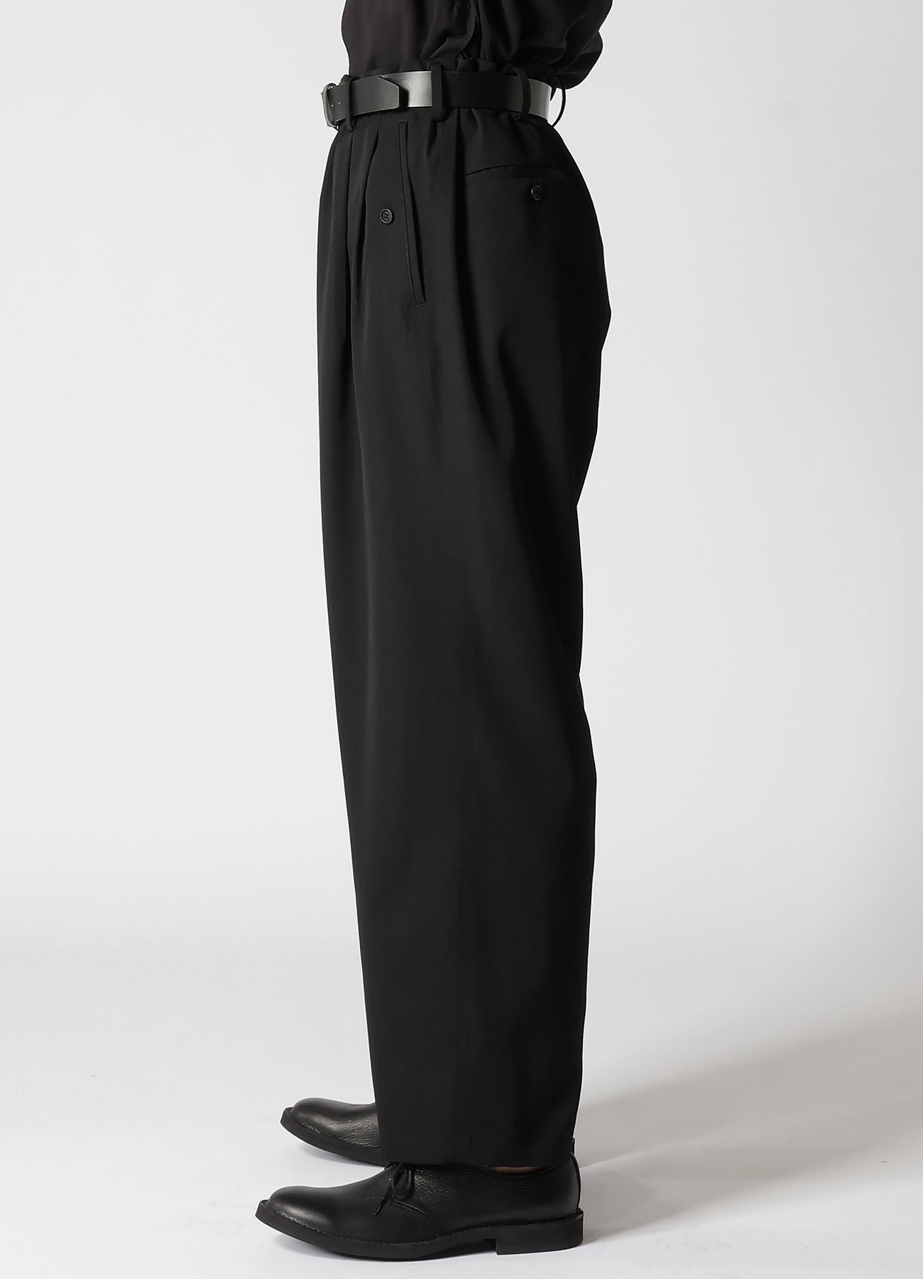 WOOL GABARDINE PANTS WITH TRIPLE STITCH IN SIDE