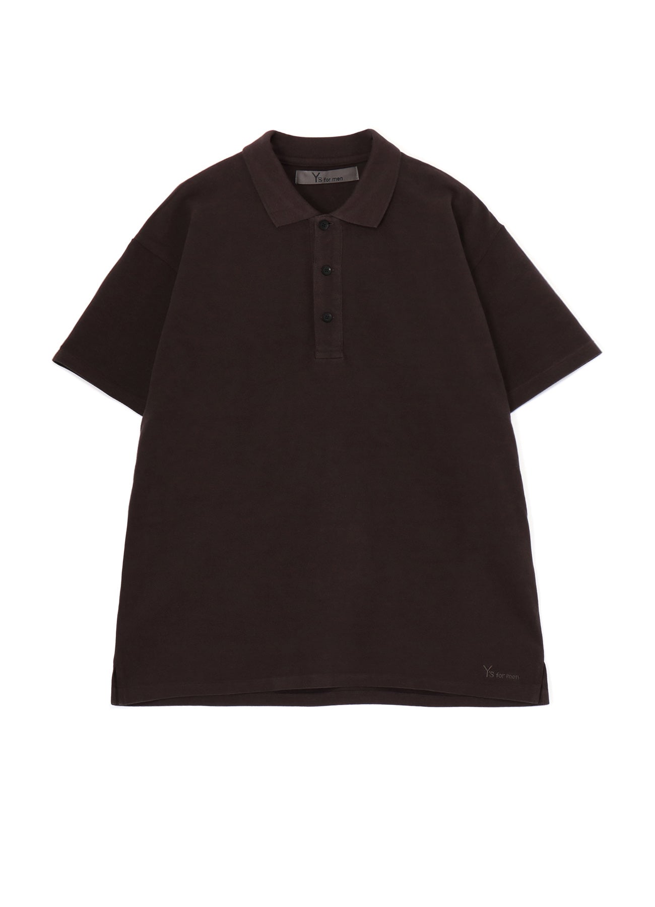 SEED STITCH POLO WITH LOGO EMBROIDERY