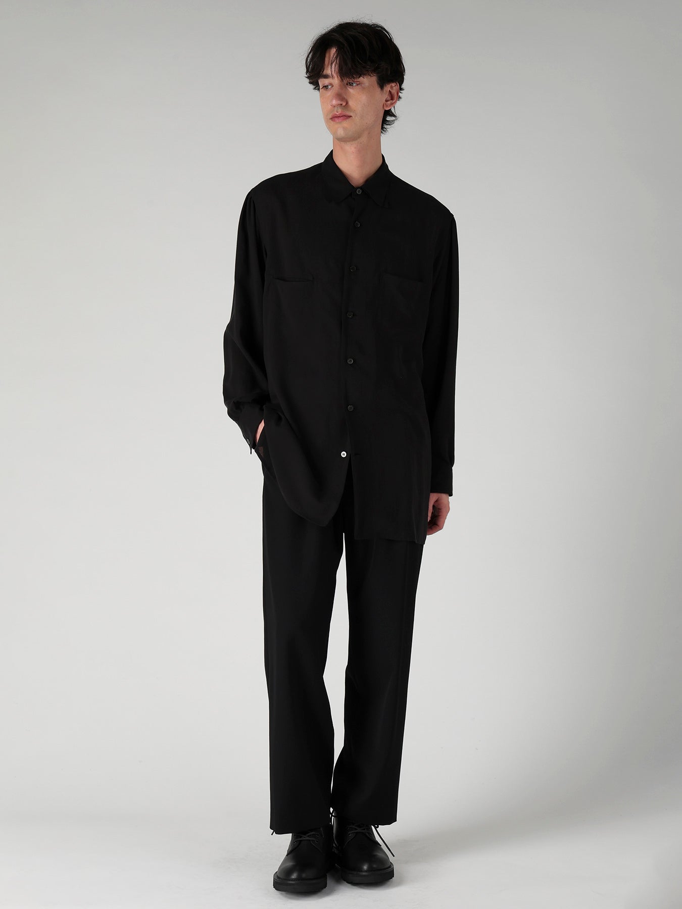 CELLULOSE LAWN DOUBLE COLLAR SHIRT – THE SHOP YOHJI YAMAMOTO