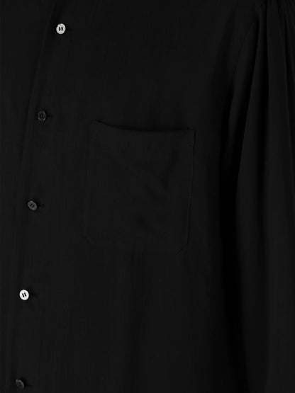 CELLULOSE LAWN DOUBLE COLLAR SHIRT