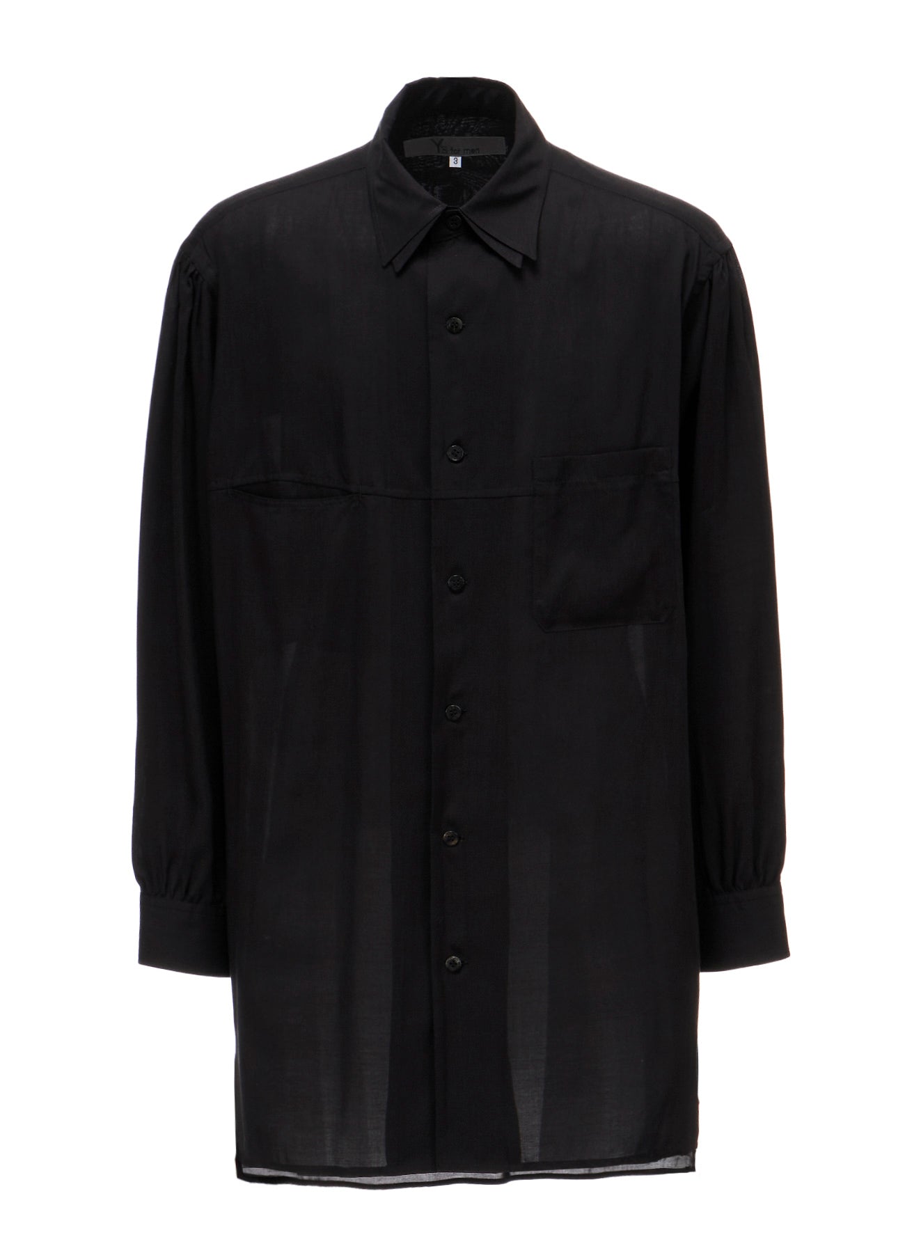 CELLULOSE LAWN DOUBLE COLLAR SHIRT – THE SHOP YOHJI YAMAMOTO
