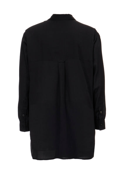 CELLULOSE LAWN DOUBLE COLLAR SHIRT