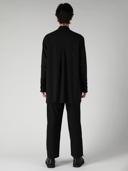CELLULOSE LAWN DOUBLE COLLAR SHIRT