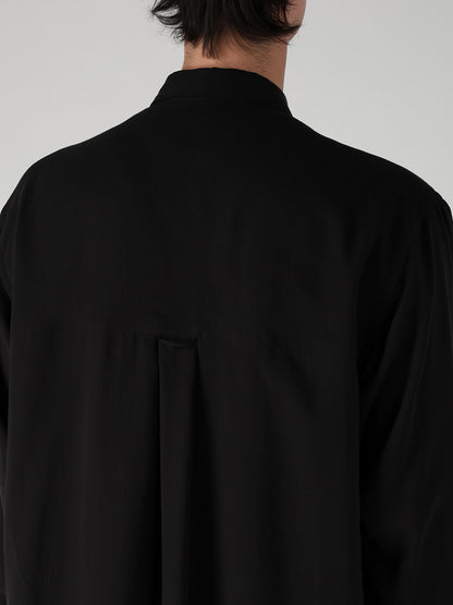 CELLULOSE LAWN DOUBLE COLLAR SHIRT