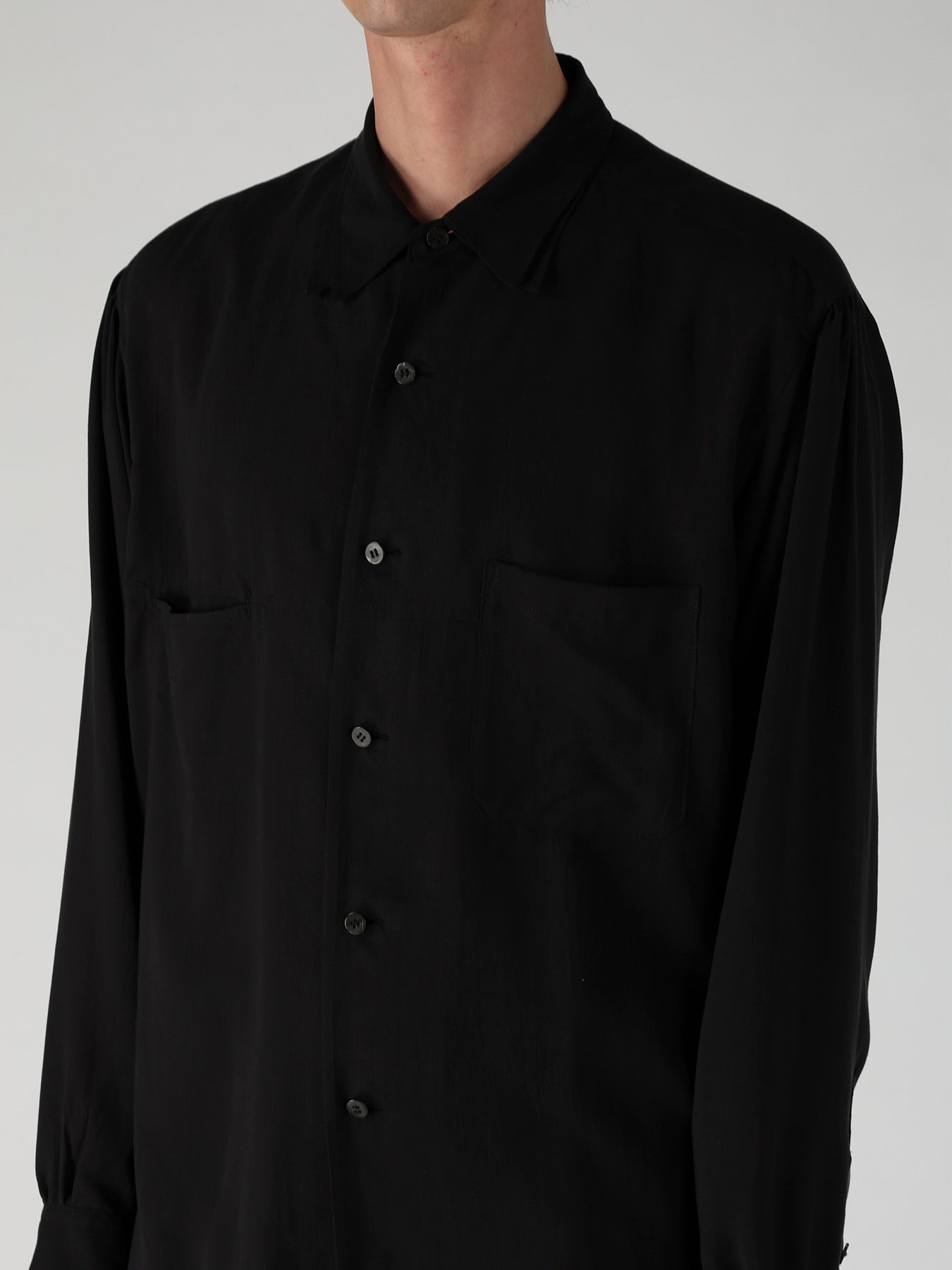 CELLULOSE LAWN DOUBLE COLLAR SHIRT – THE SHOP YOHJI YAMAMOTO