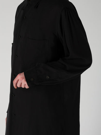 CELLULOSE LAWN DOUBLE COLLAR SHIRT