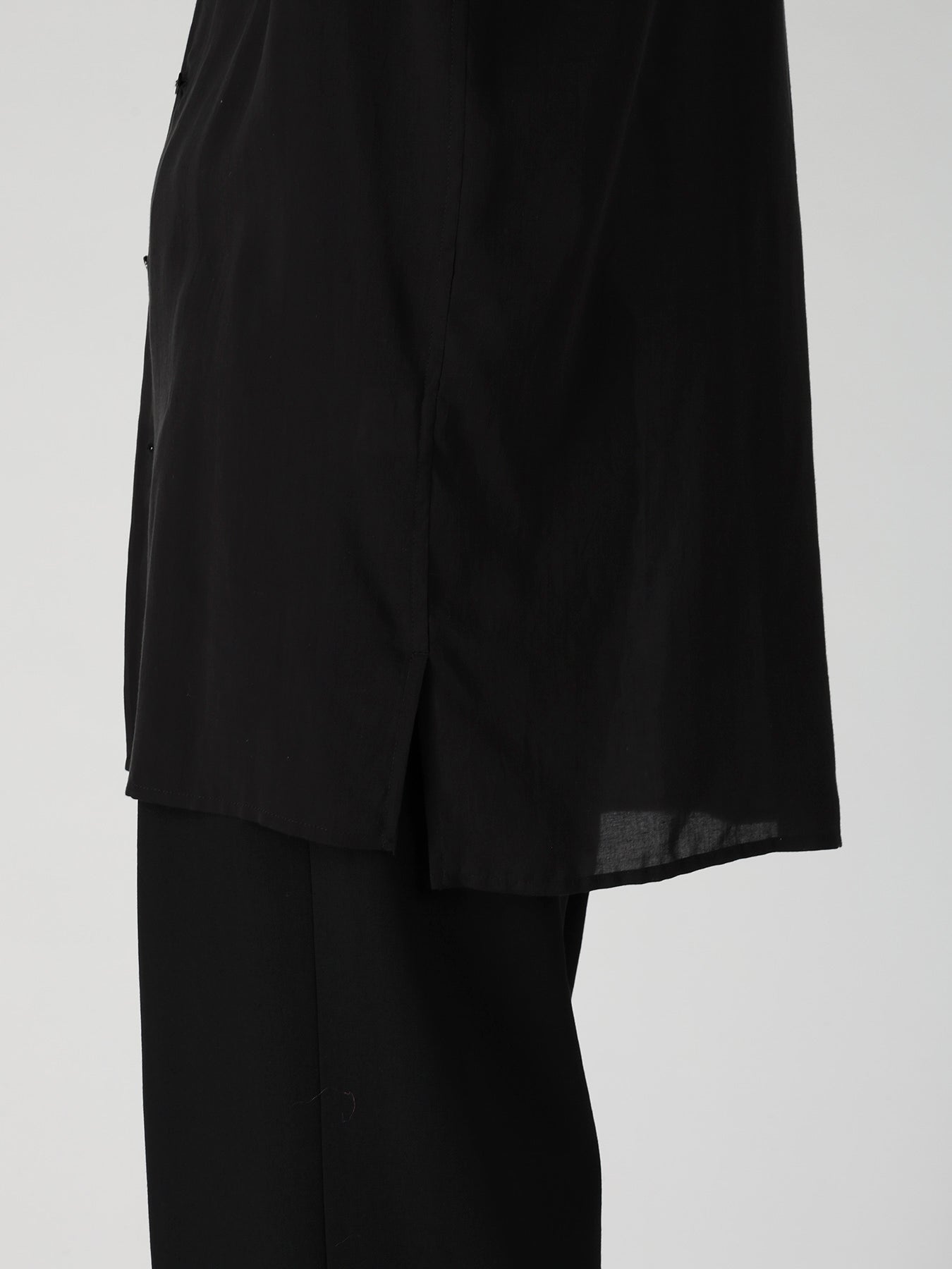 CELLULOSE LAWN DOUBLE COLLAR SHIRT