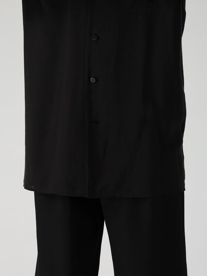CELLULOSE LAWN DOUBLE COLLAR SHIRT