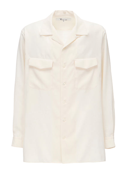 OPEN-COLLAR FLAP POCKET SHIRT