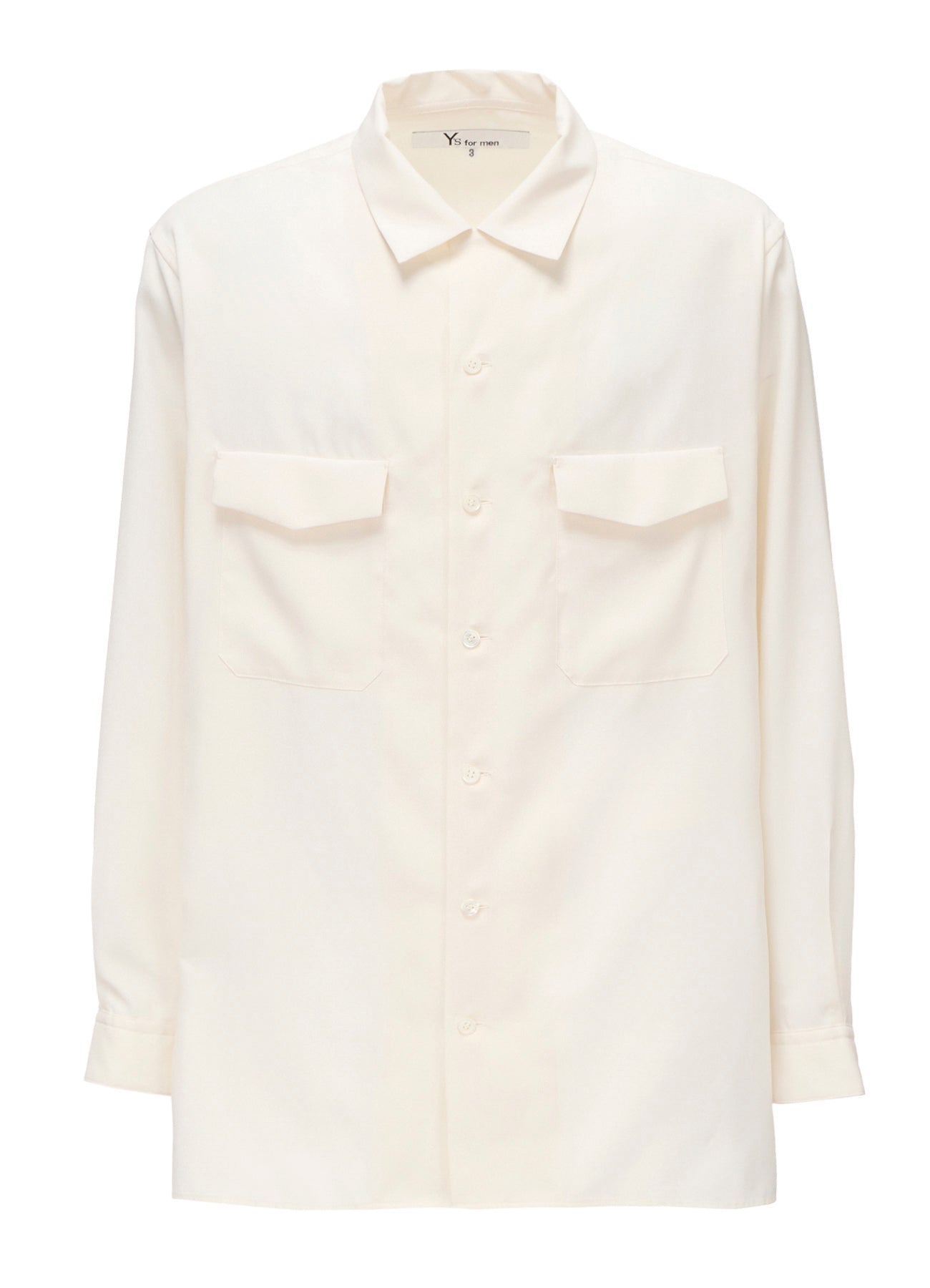 OPEN-COLLAR FLAP POCKET SHIRT