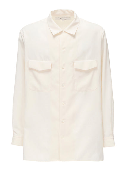 OPEN-COLLAR FLAP POCKET SHIRT