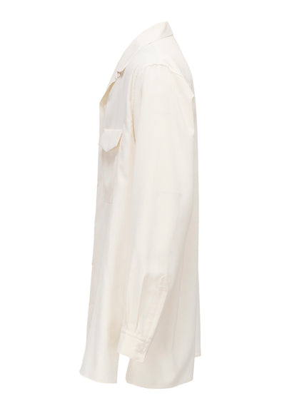 OPEN-COLLAR FLAP POCKET SHIRT