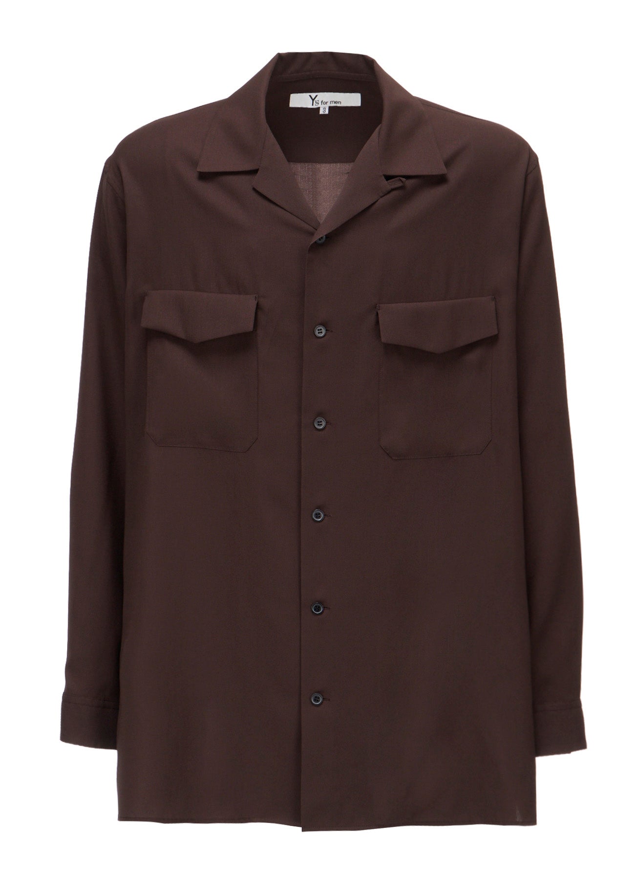 OPEN-COLLAR FLAP POCKET SHIRT