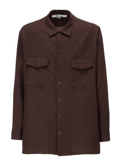 OPEN-COLLAR FLAP POCKET SHIRT