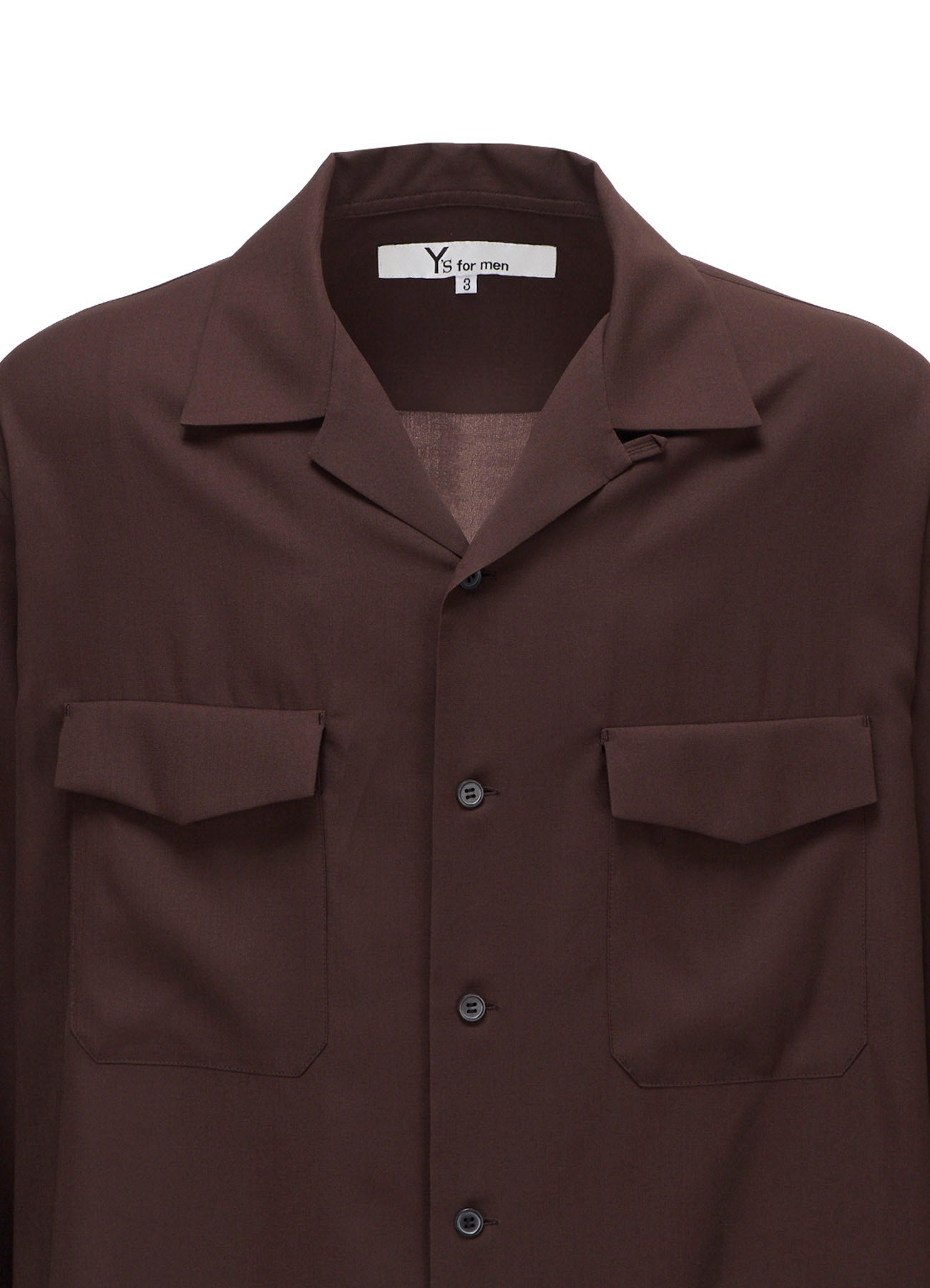 OPEN-COLLAR FLAP POCKET SHIRT
